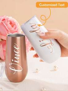 Personalized Coffee Mug With Lid, Stainless Steel Water Cup, Engraved Name Cup, Bridesmaid Invitation Gift, Bridal Shower Gift, Travel Mug - Multi-color 2 - View 1