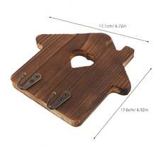 Wooden Key Holder With 2 Hooks, Wall MountedOrganizer Rack | Entryway,Front Door, Hallway, OfficeUse, Metal Hook Details,Decorative Touch, SturdySpace-Saving Design - View 6