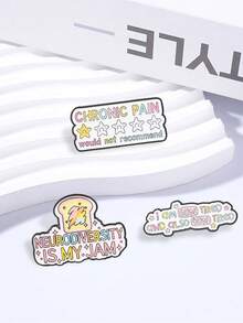 Neurodiversity Quote Enamel Pins, Colorful Slogan Brooch, Toast Star Badge For Backpack Clothing Decoration - Multicolor - View 5