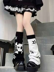 chuanwa(2) Women's Layering Leg Warmers, Solid Color, Thin, Elastic Slim Fit, Reversible - Multicolor - View 6
