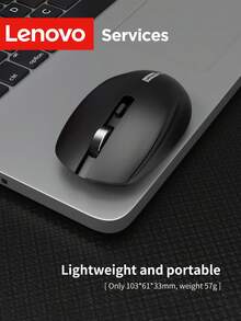Lenovo N220 無線滑鼠，2.4G USB 無線滑鼠，靜音點擊，可調 1000/1200/1600 DPI，輕量便攜人體工學滑鼠，適用於筆記型電腦、桌上型電腦、辦公室、居家、學習和日常使用 - 黑色 - 查看 7