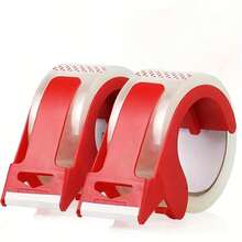 8pcs Office/Shipping Tape Dispenser And Cutter, Packaging Sealing Knife Warehouse Tool, Handheld Packaging Tape Dispenser, Metal Cutter, Carton Sealing Tool, Suitable For Home Moving, Warehouse, Office And Express Packaging - A - View 1