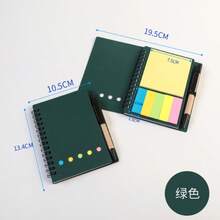 1pc/5pcs Multi-Color Spiral Pocket Notebook With Pen Holder, Sticky Notes And Colorful Index Tabs - Durable Brown Paper Cover Notebook, Portable Small Size, Bohemian Mini Notebook With Colorful Index Tabs, Built-In Pen Slot Portable Design, Student Graduation Birthday Gift, Office Supplies, Cute Pencil - Various - View 7