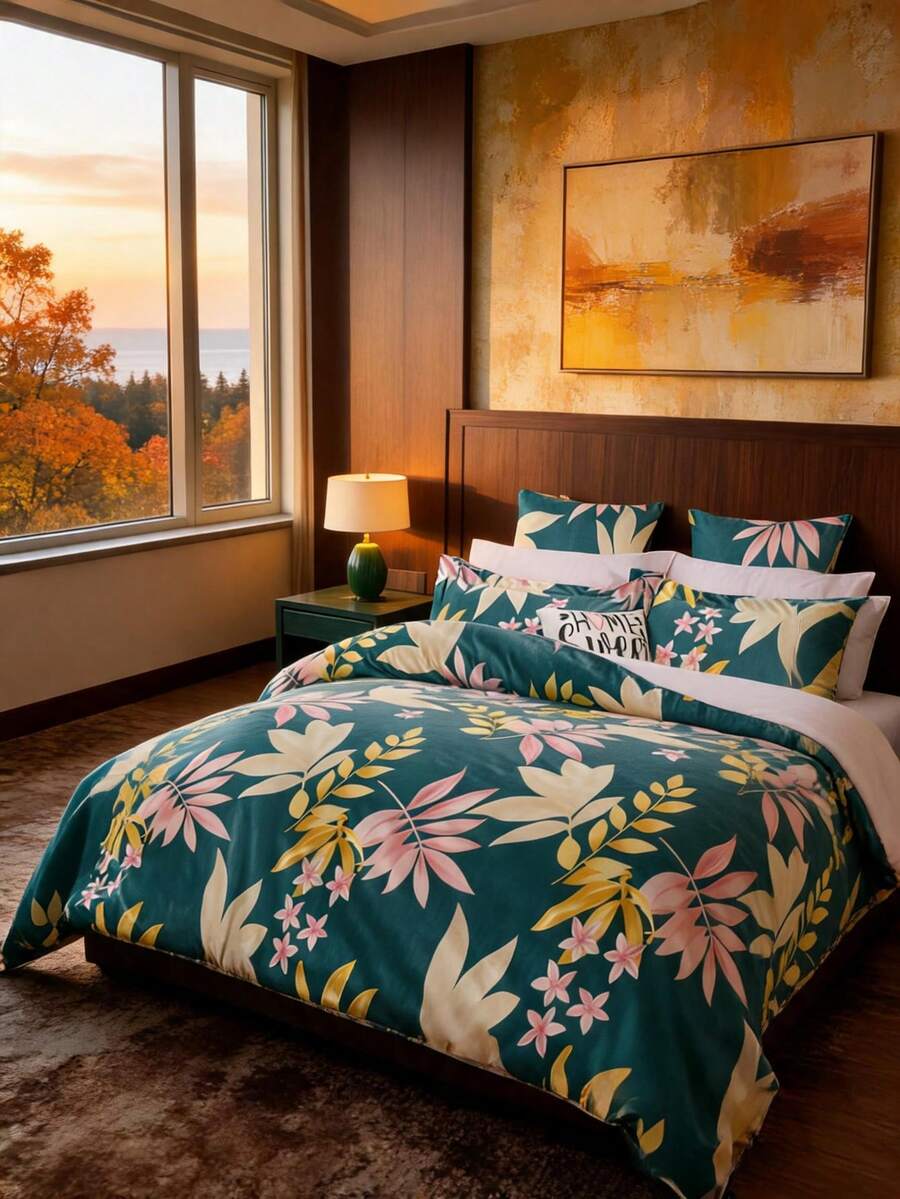 Always Home- Duvet Set - Cozy Set With Pillow - Multicolor - View 1