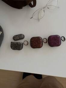 透明豹紋保護殼,適用於 Apple Pods 4 主動降噪耳機、Pods 5、Pods Pro 3 第三代、無線藍牙 Pods 1 第五代 - 深灰色 - 查看 4