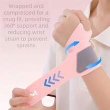 1pc Kids Adjustable Wrist Support Brace, Breathable Compression Sports Wrist Guard, Anti-Sprain Wrist Protector, Suitable For Boys & Girls Basketball Volleyball Gym - Multicolor - View 3