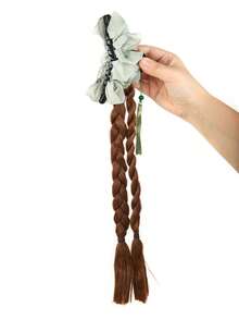 Hair Extension Ponytail, Ancient Style Twist Braid With Tassel, Mountain Green, Claw Clip Wig Braid For Cheongsam - Multicolor - View 9