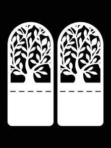 1 Pair Black Tree Of Life Desktop Metal Bookends, Office Desk Home Book Stand Gift For Book Lovers, Iron Desk Bookshelf - Multicolor - View 23