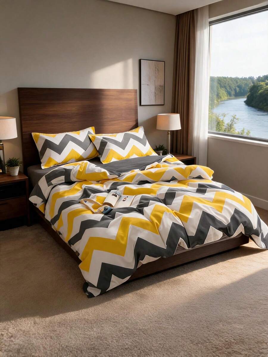 Cozy Duvet Cover Set - Bedroom - Aqua Gray - View 1