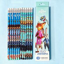 Disney Zootopia Woody & Judy Cartoon Pencil, Round Barrel With Leather Cap, Dual-Cut Hexagonal Wooden Pencil For Students, Learning Supplies, Prize Gift, 12pcs/Box - 12-pack - View 4