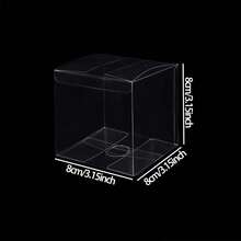 25Pcs Clear PVC Square Gift Boxes, Reusable & Versatile. Perfect For Candles, Gift Packaging, Wedding & Party Favors. Great For Halloween, Christmas Presents, Business Packaging & Various Holiday Decorations. - Multicolor - View 9