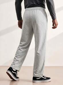 Driftmere Men's Straight Leg Sport Casual Portable Drawstring Multi-Pocket Long Pants - Light Grey - View 2