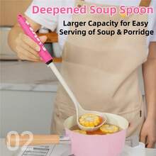 Mesuca Spatula dan Sendok Sup Silikon Lotso Berlisensi Resmi Disney, Set 2 Buah, Peralatan Masak Dapur Anti Lengket Tahan Panas, Mudah Dibersihkan, Cocok untuk Memanggang, Mengaduk, dan Menyajikan di Rumah - MultiWarna - View 6
