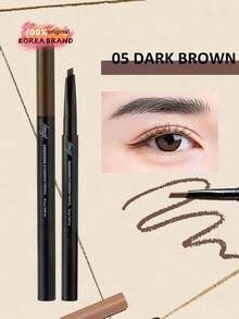 THE FACE SHOP FMGT Pensil Alis Set 2 Paket (05 Cokelat Tua + 02 Cokelat Abu-abu), Tahan Lama dan Anti Luntur, Hadiah Makeup Korea - MultiWarna - View 2