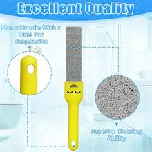 2pcs Pumice Cleaning Stone Toilet Brush With Handle, Bathroom Cleaning Brush, Removes Limescale, Hard Water Rings And Rust, Suitable For Toilet, Bathroom, Kitchen, Grill, Tile, Cleaning Supplies, Cleaning Tools - Multiple Styles - View 5