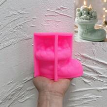 Christmas Boot With Bear Candle Mold Christmas Shoe Santa Claus Silicone Mold Boot Plaster Gypsum Mould For Home Decor - Multiple Styles - View 12