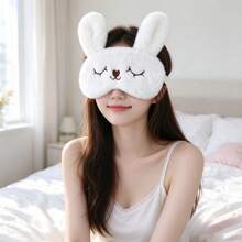 1 miếng bịt mắt ngủ tai thỏ lông xù màu trắng, thêu thỏ nhắm mắt dễ thương, chắn sáng, mềm mại thân thiện với da, hỗ trợ ngủ trưa, dùng nghỉ ngơi tại nhà trên sofa, du lịch công tác, quà tặng nữ tính thu hút, cho Valentine, kỷ niệm, sinh nhật bạn thân, thiết kế thỏ hoạt hình dễ thương, thoải mái không bó chặt, bịt mắt trang trí chụp ảnh đẹp - Nhiều màu - Xem 8