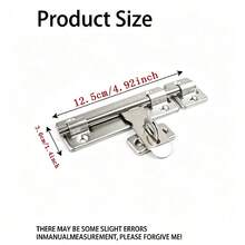 1pc/4pcs Stainless Steel Door Slide Bolt Lock 4in 6in 8in, 4-Flange Double-Sided Sliding Bolt, Padlockable, Surface Mount Door Window Security Latch (With Screws) - A - View 18