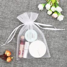 Gift Mesh Bag Jasmine Scented Sachet Gauze Organza Drawstring Anti-Insect Bag, Mesh Bag Handheld Drawstring Pouch Gift Drawstring Transparent Aromatherapy Flower & Herb Packaging Bag Cosmetic Storage Bag, Gift Bag, Candy Cosmetic Gift Jewelry Packaging Bag, Christmas Gift Bag - Multicolor - View 9