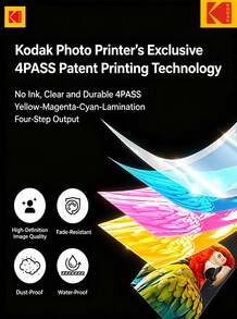 Kodak C210R MiniShot2 Retro Instant Camera, 2-In-1 Photo And Print, One-Step Retro Camera, Portable For Students And Travel, Multiple Filters And Effects - View 4