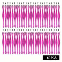 Nail Cuticle Pusher Dead Skin Remover V-Shaped Cuticle Pusher/50pcs - Hot Pink - View 1
