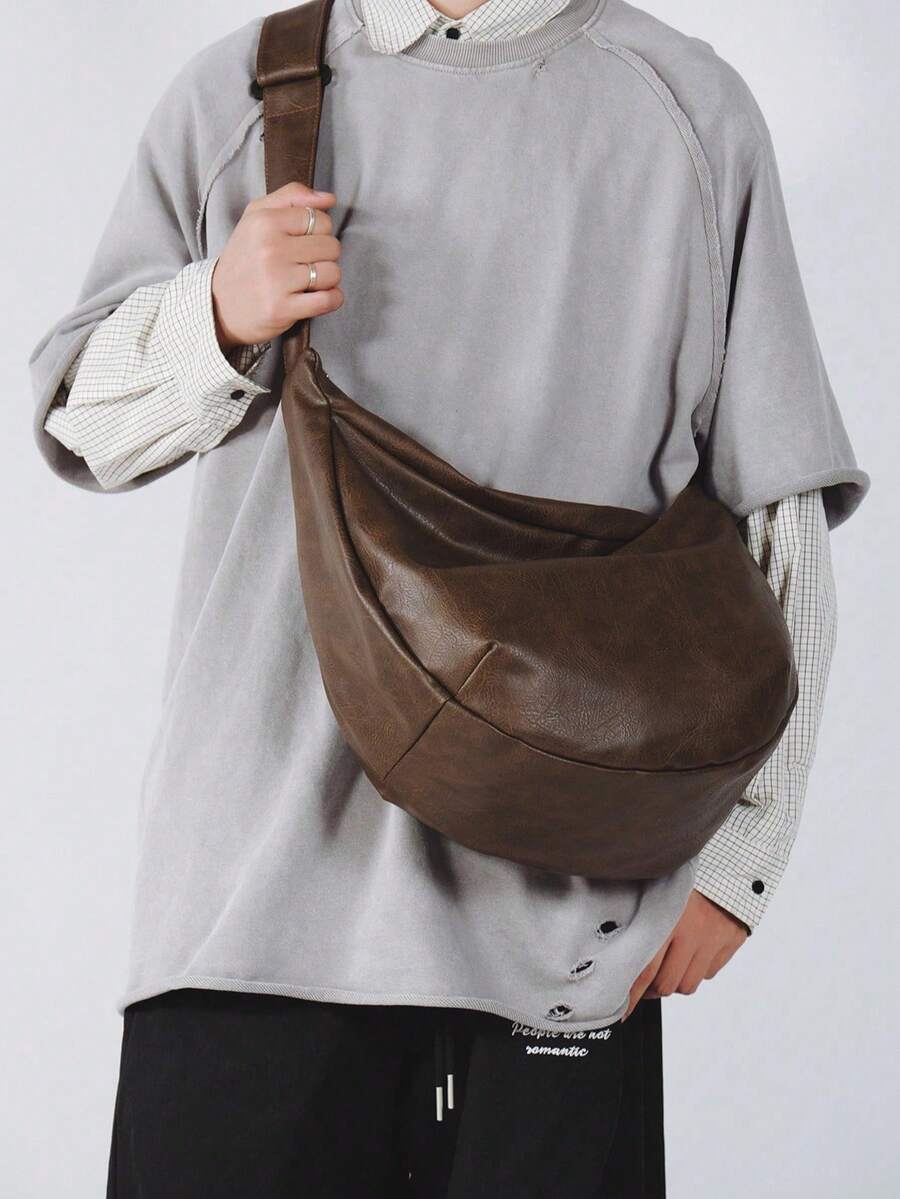 Vintage Ins Style Casual Crossbody Bag, Large Capacity, Adjustable ...