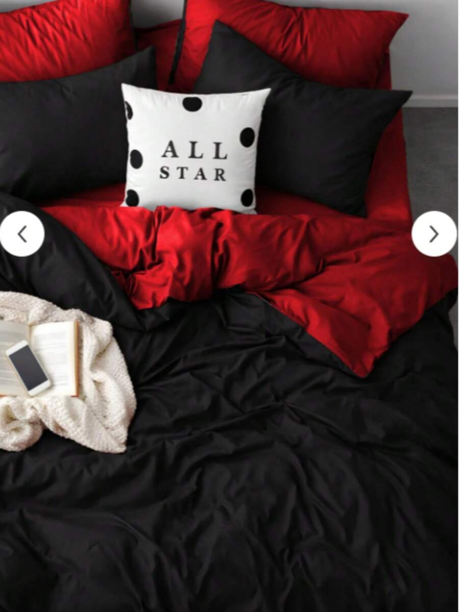 Always Home- Duvet Set - Cozy Set With Pillow - Black - View 1