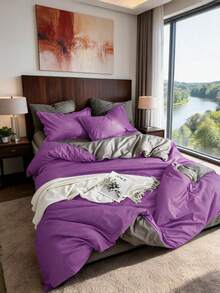 Cozy Duvet Cover Set - Bedroom - Lilac Purple - View 2