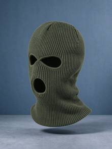 1pc Knitted Balaclava Full Face Mask, Ski Headwear, Winter Warm Neck Warmer, Windproof Full Coverage Headgear, Suitable For Skiing, Snowboarding, Motorcycle Riding, Winter Outdoor Activities - Balaclava - View 9
