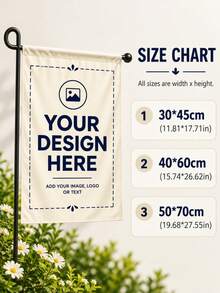 Custom Design Garden Flag, Personalized Yard Flag, Upload Your Logo Pattern Commercial Banner, Custom Outdoor Lawn Decor, Waterproof Seasonal Garden Sign, Personalized House Flag, Front Porch Decor - Multicolor - View 7