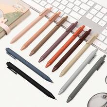 7/11 buah Pulpen Ballpoint Klik Warna Macaron Morandi 1mm Pulpen Gel Permen Tinta Netral - A - View 6