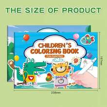 1pc Children's Coloring Book, Cartoon Animal Theme Drawing Book, Children's Doodle And Painting Activity Workbook, Early Learning Art Supplies, Classroom Rewards, Birthday Holiday Party Gifts For Boys And Girls - Multicolor - View 10