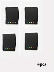 1pc/5pcs Multi-Color Spiral Pocket Notebook With Pen Holder, Sticky Notes And Colorful Index Tabs - Durable Brown Paper Cover Notebook, Portable Small Size, Bohemian Mini Notebook With Colorful Index Tabs, Built-In Pen Slot Portable Design, Student Graduation Birthday Gift, Office Supplies, Cute Pencil - Various - View 10