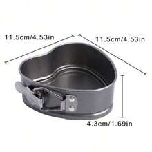 Heart-Shaped Removable Bottom Cake Mold, Non-Stick Large Heart-Shaped Cake Pan, Suitable For Valentine's Day Baking And Cheesecake Making - Multicolor - View 2