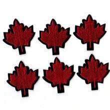 Mini Black & Red Maple Leaf Embroidered Patch And Applique - 3.81cm Iron-On Fabric Patch, DIY Embroidery Patch, Sewable & Iron-On Heart Patch, Suitable For Clothes, Jackets, Hats, Backpacks, Jeans, Decorative Badge - Ironing Style - View 20