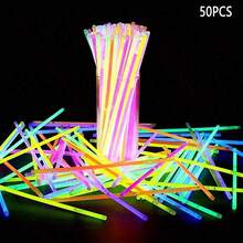 100PCS/50PCS Stik Cahaya dengan Konektor, 8 Warna, Stik Lampu Fluorescent Warna-warni untuk Permainan Lantai Luar Ruangan, Dansa Malam, Properti Konser, Hiburan Kreatif, Stik Cahaya Malam untuk Pertemuan Tahunan - MultiWarna - View 9