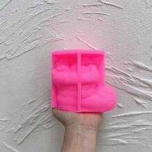 Christmas Boot With Bear Candle Mold Christmas Shoe Santa Claus Silicone Mold Boot Plaster Gypsum Mould For Home Decor - Multiple Styles - View 8