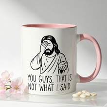 Funny Jesus Facepalm Ceramic Coffee Mug, You Guys That Is Not What I Said Quote Cup, Humorous Religious Novelty Gift For Christians, Birthday Holiday Gift For Faith Friends - Multicolor - View 9