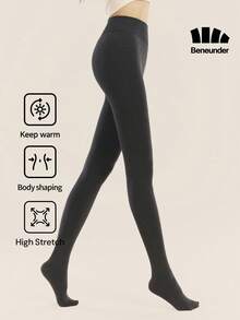 Beneunder Women's High-Stretch Expandable Tights (Light Fleece) HE025 - Dark Heather Grey - View 1
