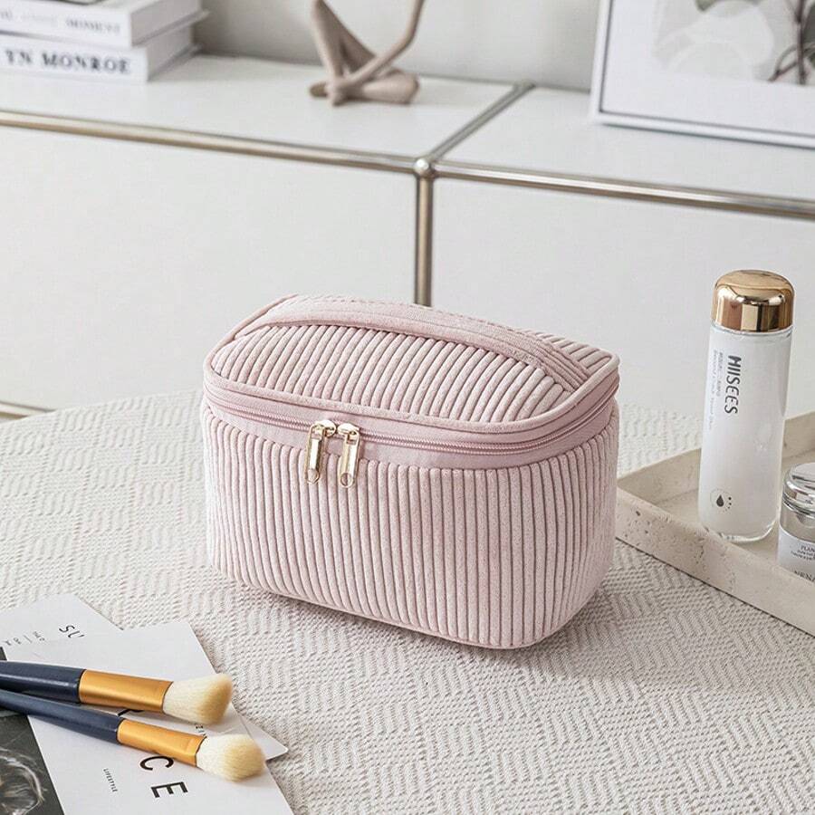 1pc Makeup Bag, Girls Lipstick And Cosmetics Storage, Pink Cute Small Item Organizer, Suitable For Travel And School, Easy To Carry - Multicolor - View 1