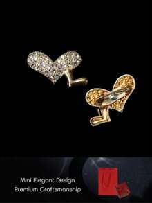 1pc/2/3pcs/Set Heart Brooch Lapel Pin, Christmas & Valentine's Day, Sweet & Charming, 2 Gold Colors Available. (Brooch Is Main Item, Gift Box & Bag Are Accessories) - Love - View 14