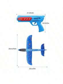 1pc Foam Airplane Launcher Gun, EPP Glider Shooting Toy, Outdoor Flying Game Toy For Teenagers - Multicolor - View 7