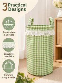 1pc Large Capacity Collapsible Laundry Basket, Sturdy Handle Design, Extra Large Portable Storage Bin, Modern Style Laundry Room, Bathroom, Bedroom Organizer Storage Basket, Multi-Functional Home Storage Basket - Multicolor - View 6