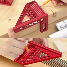 3D Multi-Angle Woodworking Square Ruler With Scriber, 22.5-90 Degree Drawing Ruler With Positioning Pin, Precision Woodworking Protractor, Suitable For Carpenters, Craftsmen And DIY Enthusiasts - Ideal Gift - Multicolor - View 5