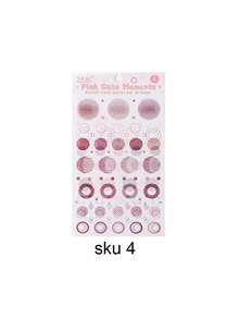 2pcs Polka Dot Stickers - Assorted Colors, Self-Adhesive For DIY Scrapbooking, Journals, Luggage & Cups - one-size - View 14