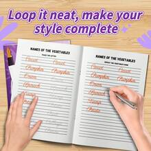 Elegant Lettering Handwriting Practice Notebook, Cursive Word & Sentence Tracing, Penmanship Writing Exercises, Vocabulary Copy Practice, Letter Formation, Writing Control & Handwriting Skill Training For Home Classroom Practice - Handwriting Practice - View 2