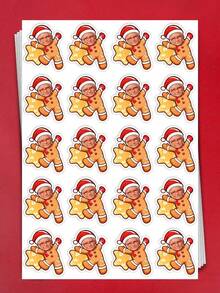 Custom Face Christmas Snowman Stickers, Personalized Photo Stickers With Custom Face For Gift Wrapping, Christmas Present Boxes, Gift Bags, Holiday Party Favors, Custom Name Gift Labels, Christmas Decorations - Multicolor 2 - View 8