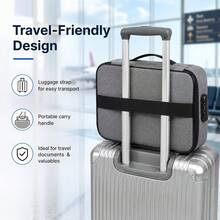 Túi laptop/cặp táp thời trang (có khóa số 3 chữ số và lớp lót); Túi đựng laptop và tài liệu (hộp đựng tài liệu cầm tay có tay cầm); Phù hợp dùng làm túi xách, bao đựng laptop hoặc cặp táp - xám - Xem 7