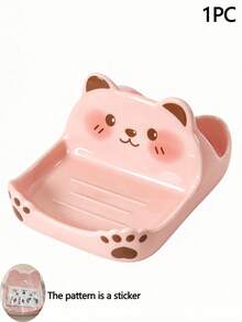 1pc Cute Bear-Shaped Countertop Storage Rack, Paw Print Detail, Stable Anti-Tip Design, For Drying Pot Lids And Soup Ladles, Pot Lid And Soup Ladle Holder, Pink Kitchen Supplies, Kitchen Essentials, Kitchen Decor And Accessories, Suitable For Daily Home Kitchen Use And Housewarming Party - Multicolor - View 14