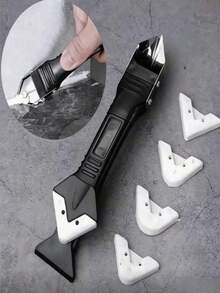 5-In-1 Multi-Function Silicone Caulking Tool Set, Professional Caulk Removal Polishing And Trimming Kit, Manual Sealant Scraper, All-In-One Glass Glue Shovel, Durable Home Repair Tool, Suitable For Tile Sealing, Caulk Polishing, Floor Cleaning And Edge Trimming - Multicolor - View 13